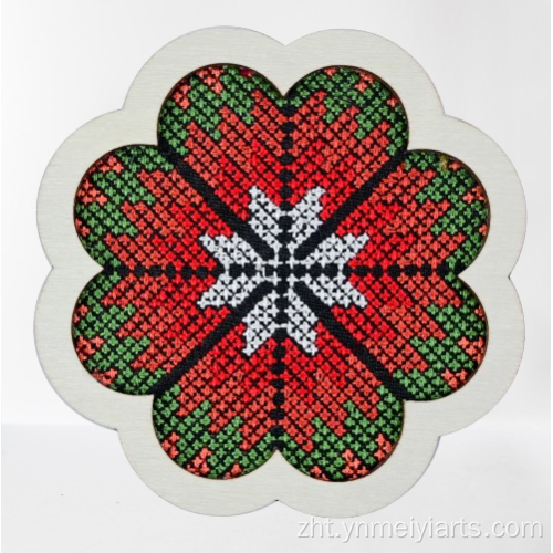 民族風花朵刺繡手工冰箱貼